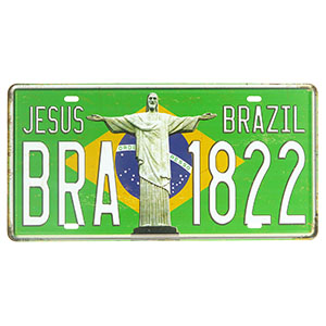 Retro ceduľa ŠPZ Brazil 30 x 15 cm