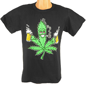 Pánske tričko s potlačou marihuana