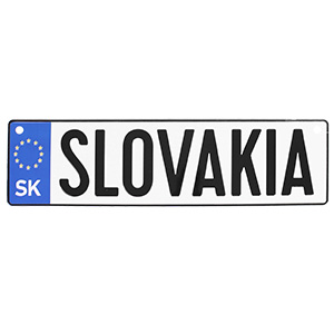 ŠPZtka Slovakia 26 x 7 cm