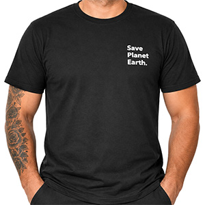 Pánske tričko Save Planet Earth čierne