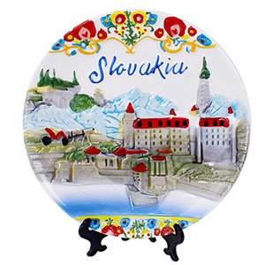 Tanier z porcelánu Slovakia 3D 15cm
