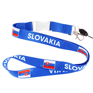 Kľúčenka na krk Slovakia modrá