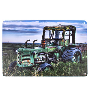 Plechová tabuľa retro starý traktor 30x20cm