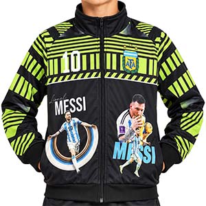 Futbalová mikina pre deti Messi čierna